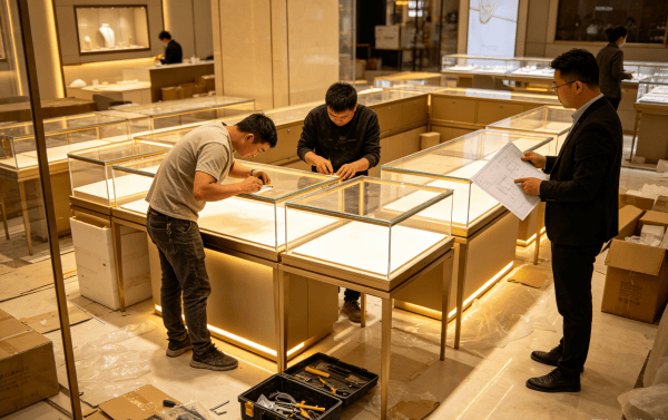 珠宝展柜到货验收完整教程：灯光、玻璃、柜体五步逐项排查